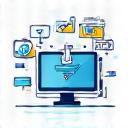 Icon representing digital marketing collateral design